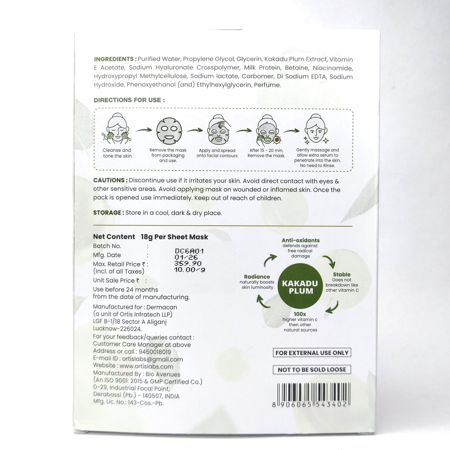 Glotop Skin Glow Face Mask