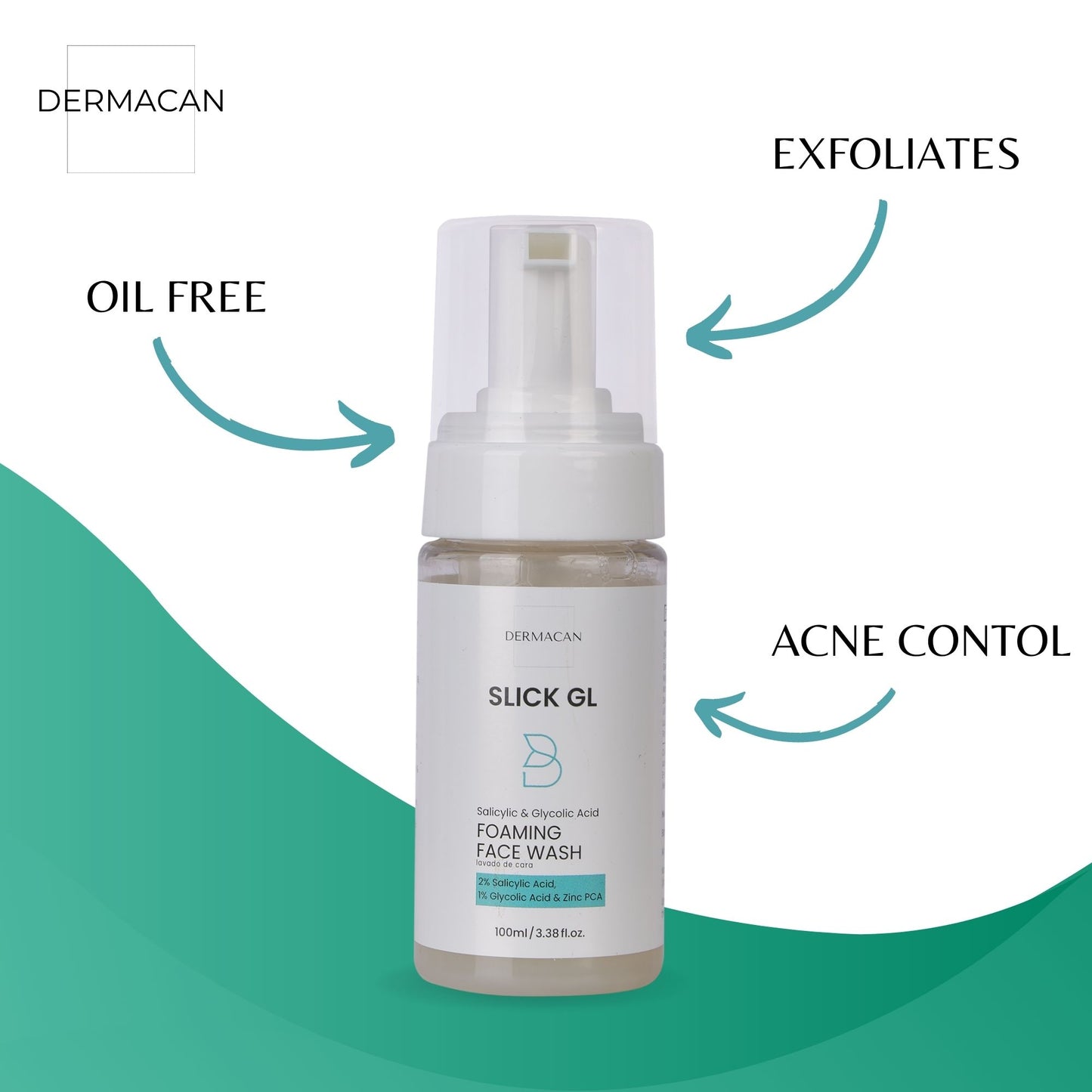 SLICK GL Anti-acne Foaming Facewash