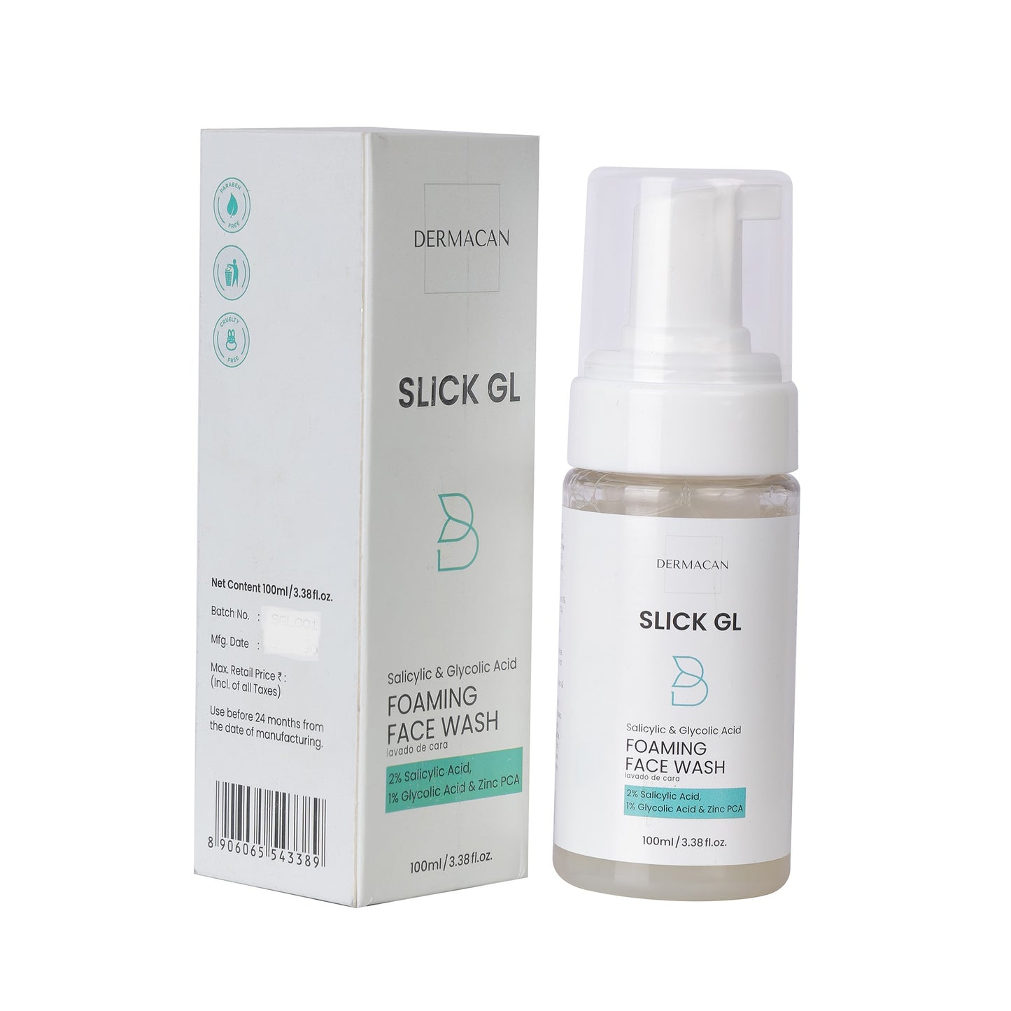 SLICK GL Anti-acne Foaming Facewash